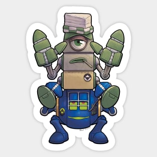 ReBoot Binomes Als waiter and Megabytes viral minion Sticker